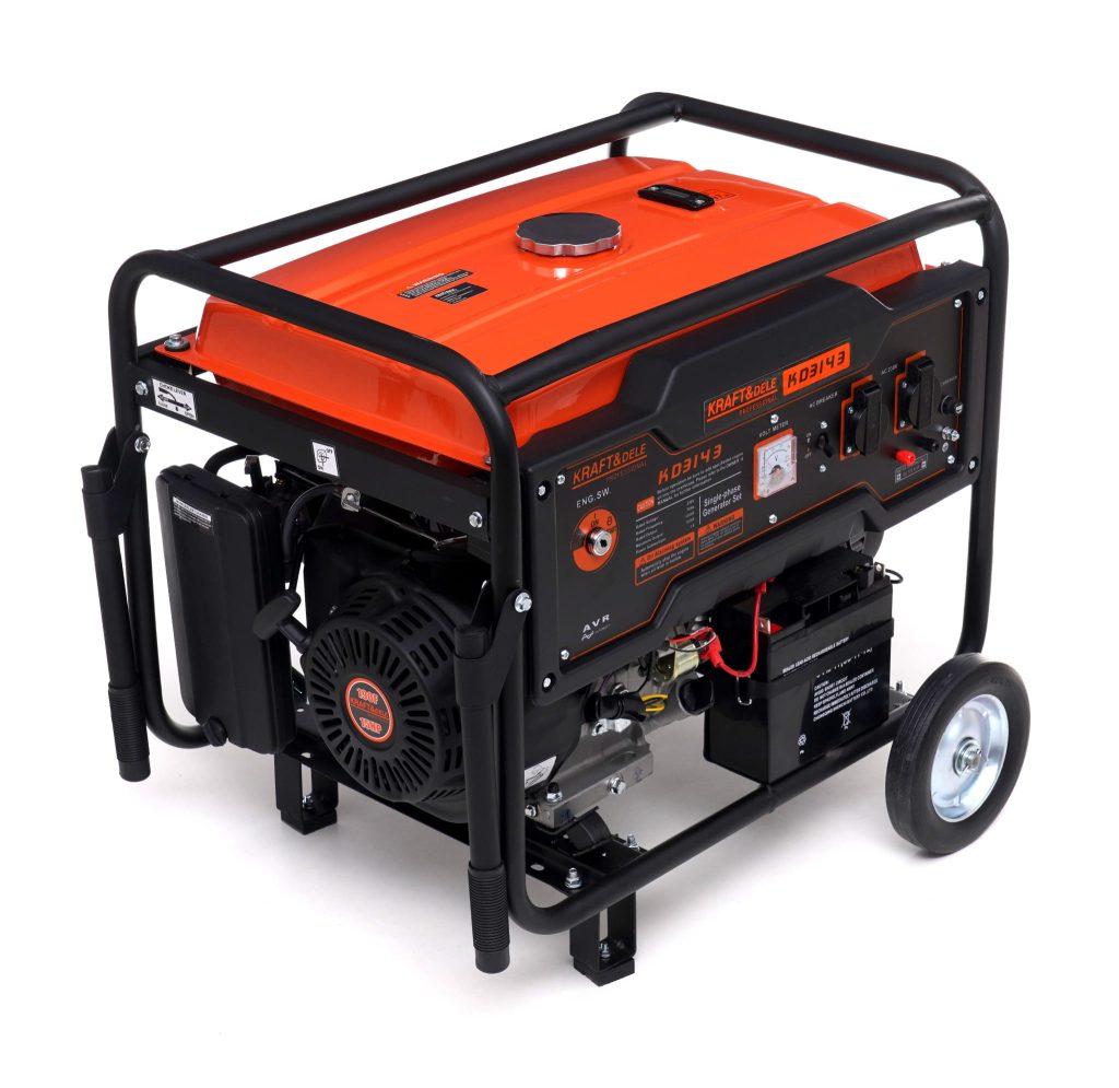 Benzininis vienfazis elektros generatorius 6,5 kW / 7 kW KD3143