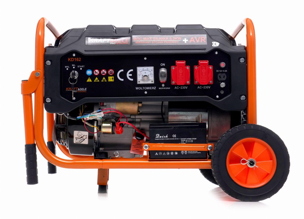 Benzininis vienfazis elektros generatorius KRAFT&DELE 3500W 12/230V (KD162)