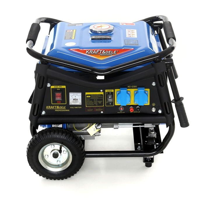 Benzininis vienfazis elektros generatorius KRAFT&DELE 3000W 12/230V/7 AG KD142
