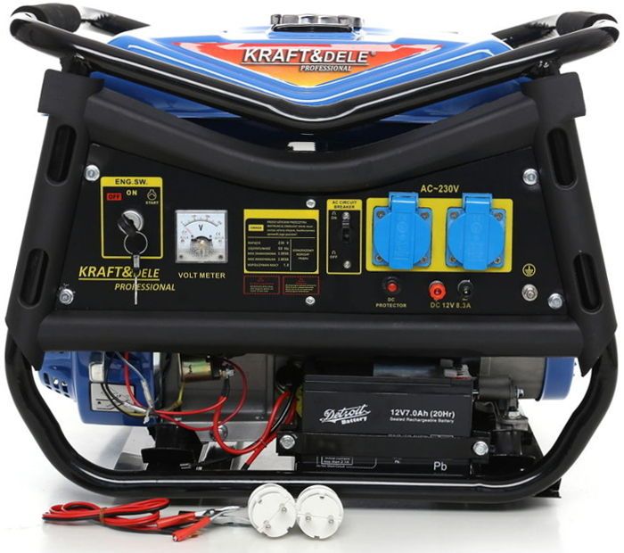 Benzininis vienfazis elektros generatorius KRAFT&DELE 3000W 12/230V KD143