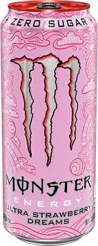 Gazuotas energinis gėrimas MONSTER Ultra Strawberry Dreams 473ml