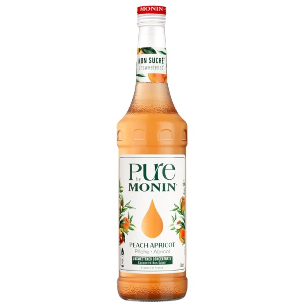MONIN PURE Persikų-abrikosų koncentratas, 0,7l