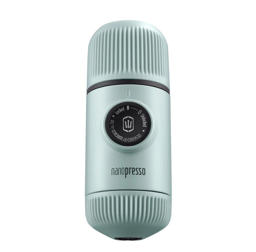 WACACO NANOPRESSO ARCTIC BLUE rankinis maltos kavos aparatas su dėklu, arktinė žydra