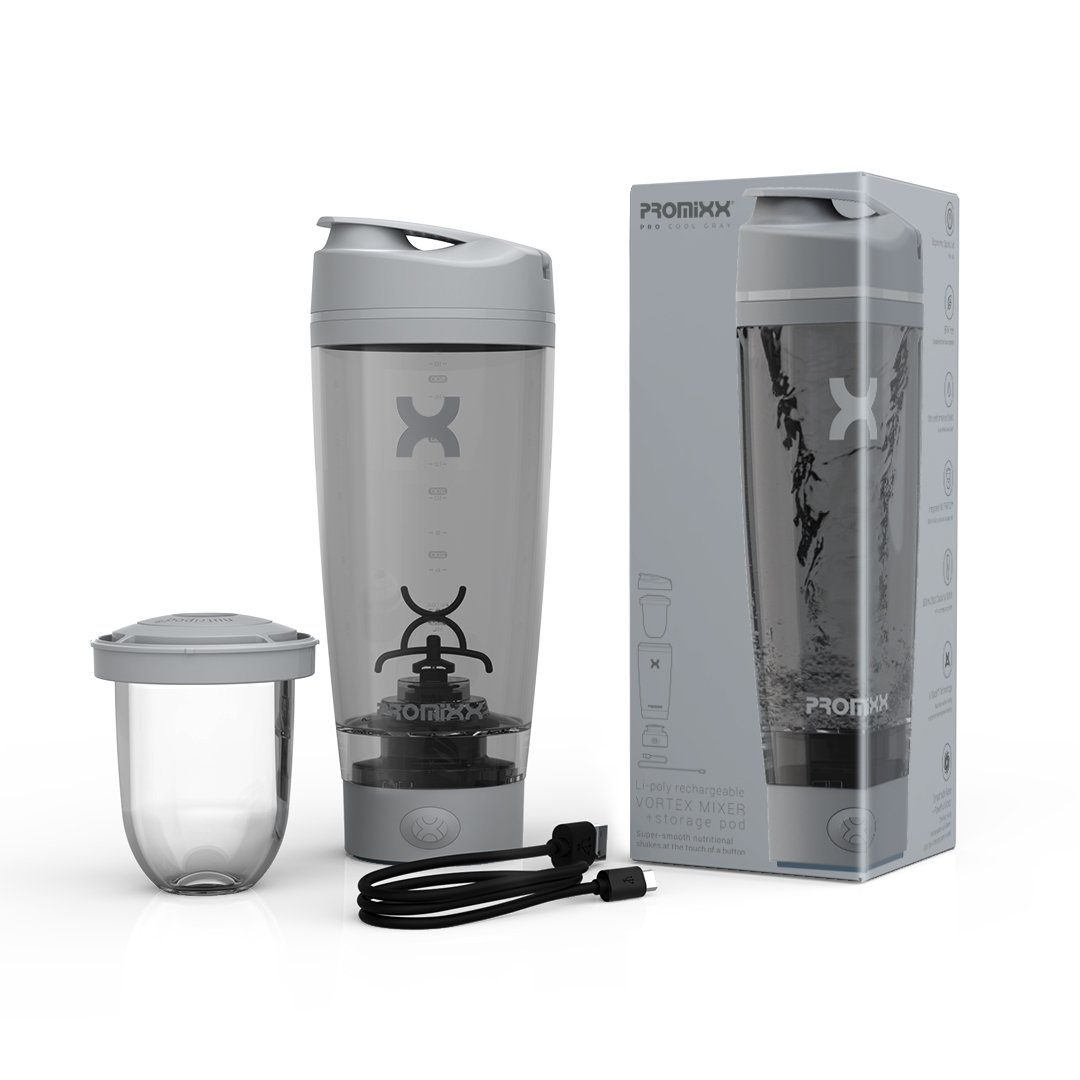 Promixx PRO Plastikinė Elektrinė Plaktuvė 600ml - Cool Gray