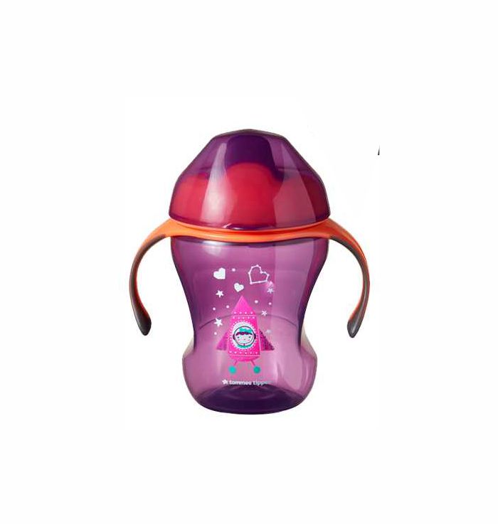 TOMMEE TIPPEE 230 ml 7+ mėn. TRAINING SIPPEE puodelis – gertuvė, violetinė