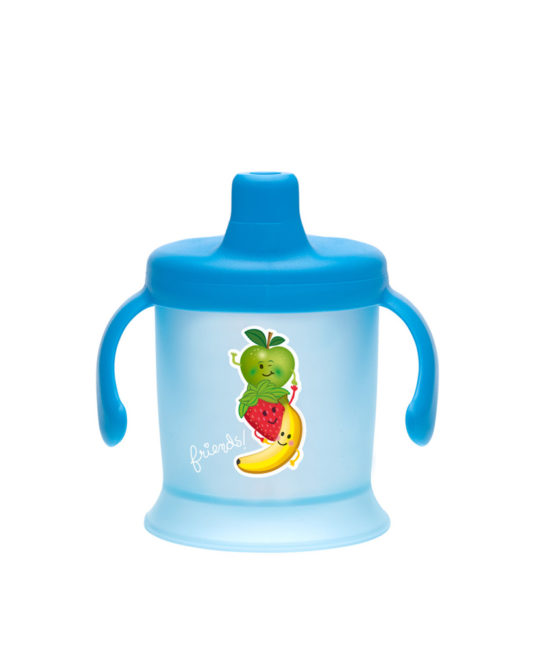 BAMBINO 200 ml gertuvė SIP-NOT-DRIP, mėlyna