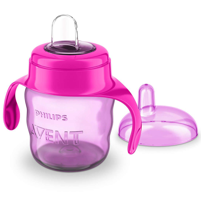 AVENT 200 ml 6+ mėn. EASY SIP neišsipilanti gertuvė, violetinė