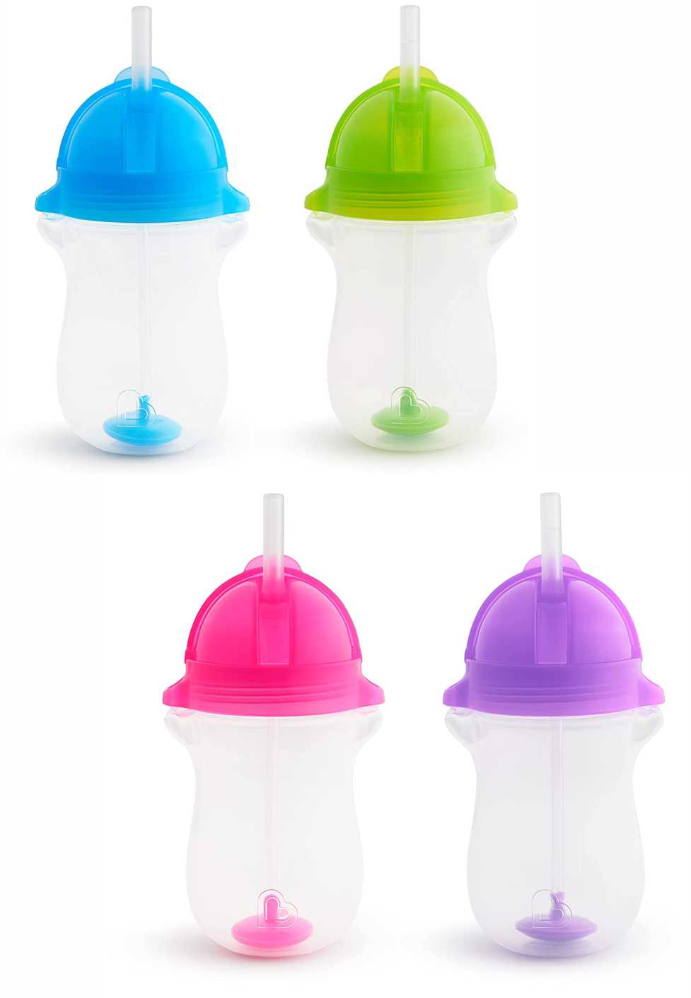 MUNCHKIN gertuvė su šiaudeliu WEIGHTED FLEXI-STRAW, 296 ml, 12+ mėn.