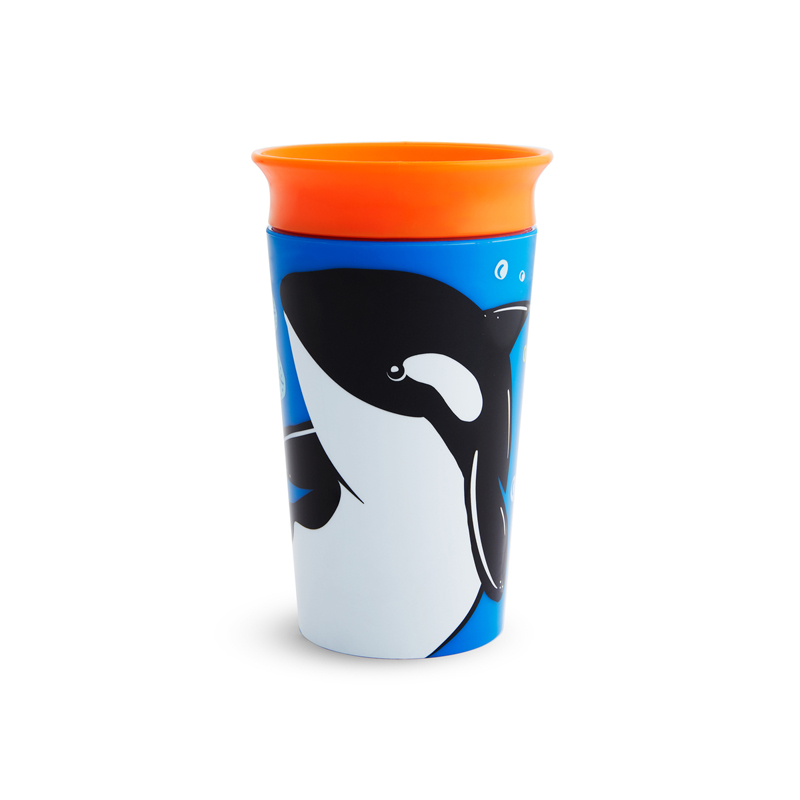 MUNCHKIN MIRACLE neišsiliejantis puodelis-gertuvė ECO, Orca, 266 ml