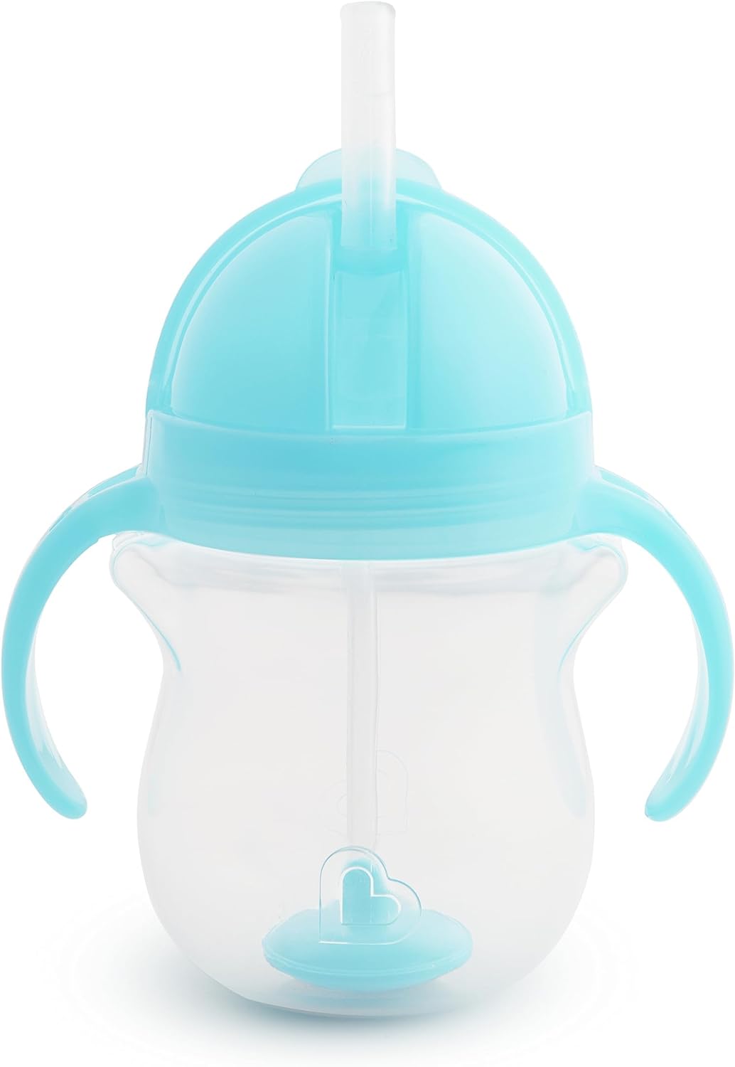 MUNCHKIN 207 ml gertuvė su šiaudeliu TIP&SIP STRAW, mėlyna, 6+ mėn.