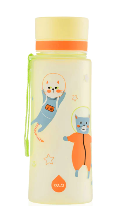 Plastikinė gertuvė EQUA „Space Catos“, be BPA, 600ml