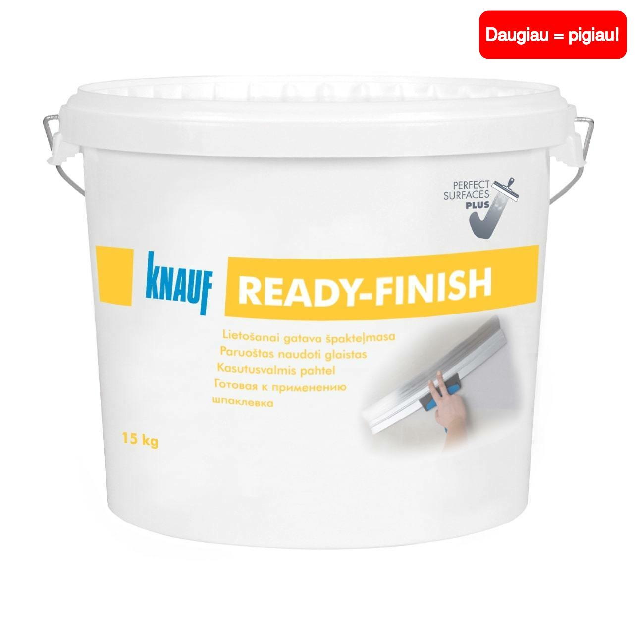 Glaistas KNAUF READY-FINISH, 15 kg