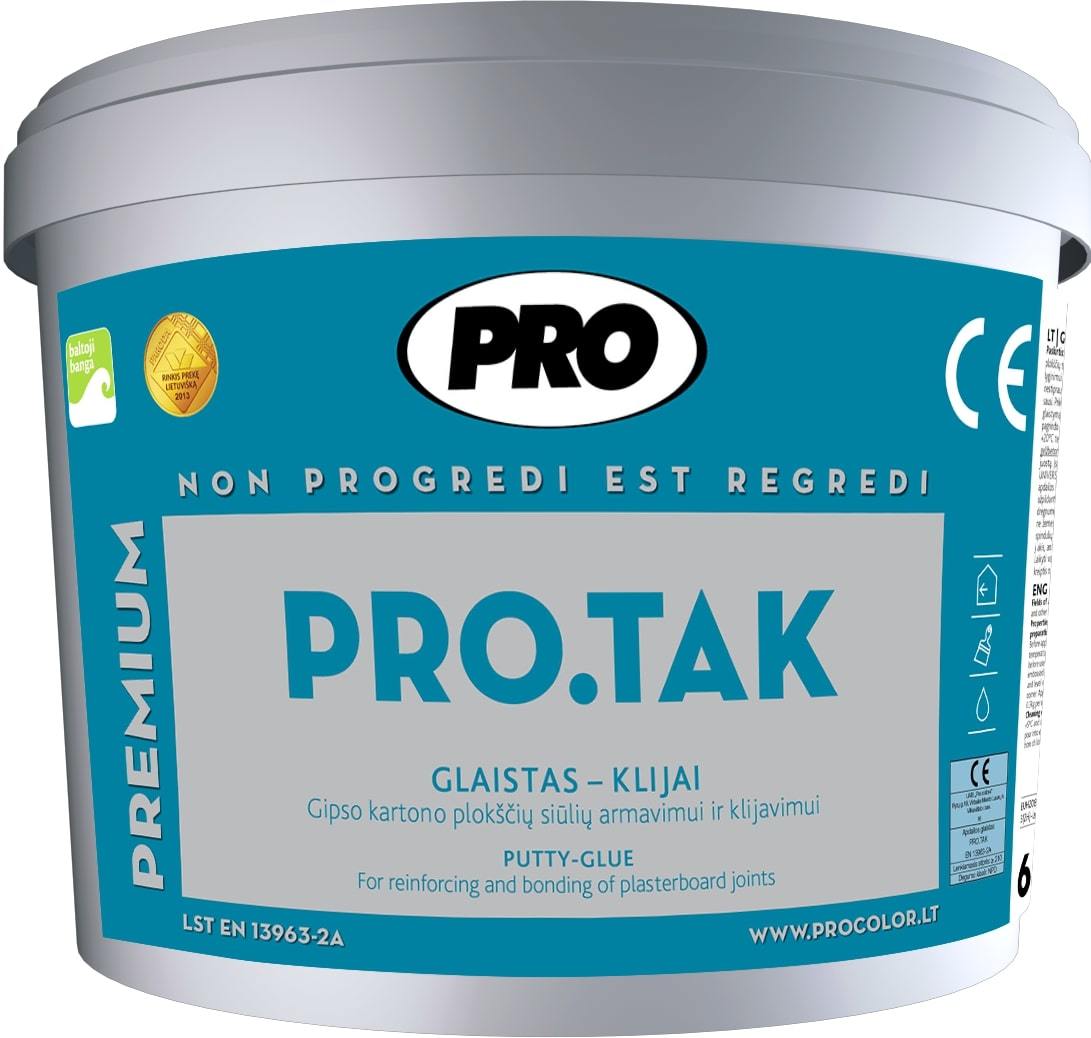 Glaistas gipso kartono plokščių siūlėms PRO.TAK, 1,5 kg