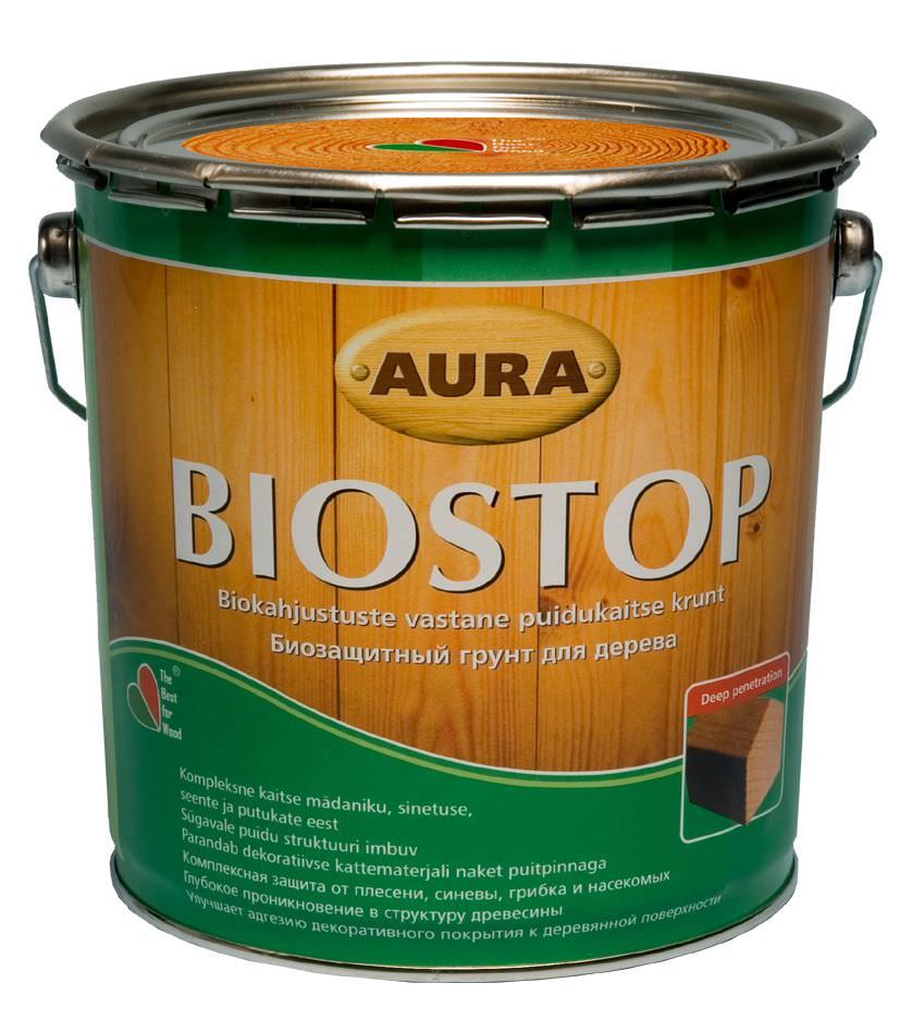 Medienos gruntas AURA BIOSTOP, 2,7 l