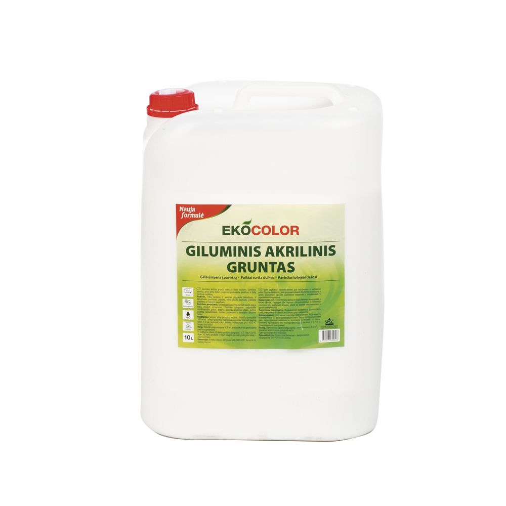 Giluminis akrilinis gruntas EKOCOLOR, 10 l