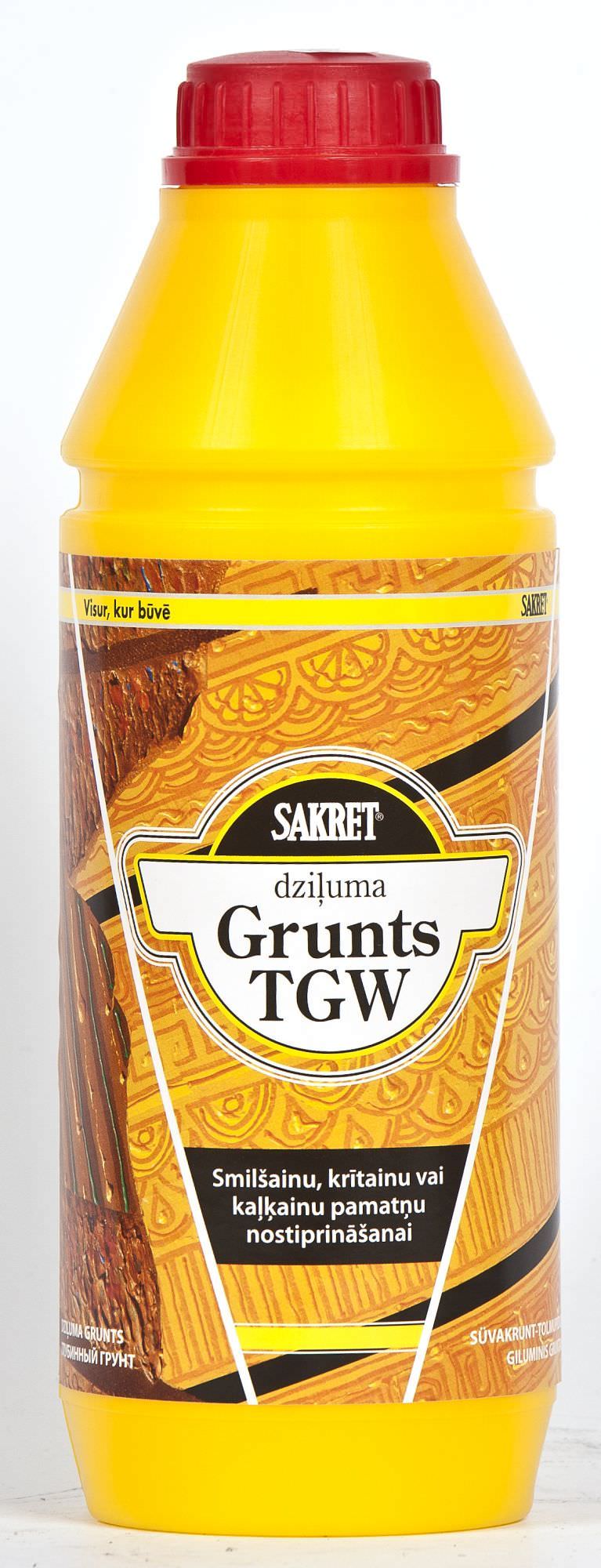 Išsitrinančių pagrindų giluminis gruntas SAKRET TGW, baltos sp., 1 l