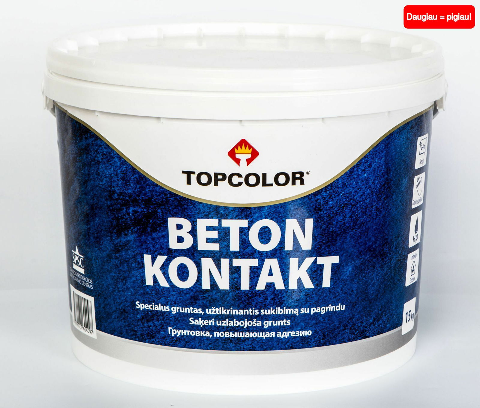 Sukibimą gerinantis gruntas TOPCOLOR BETON KONTAKT, 15 kg