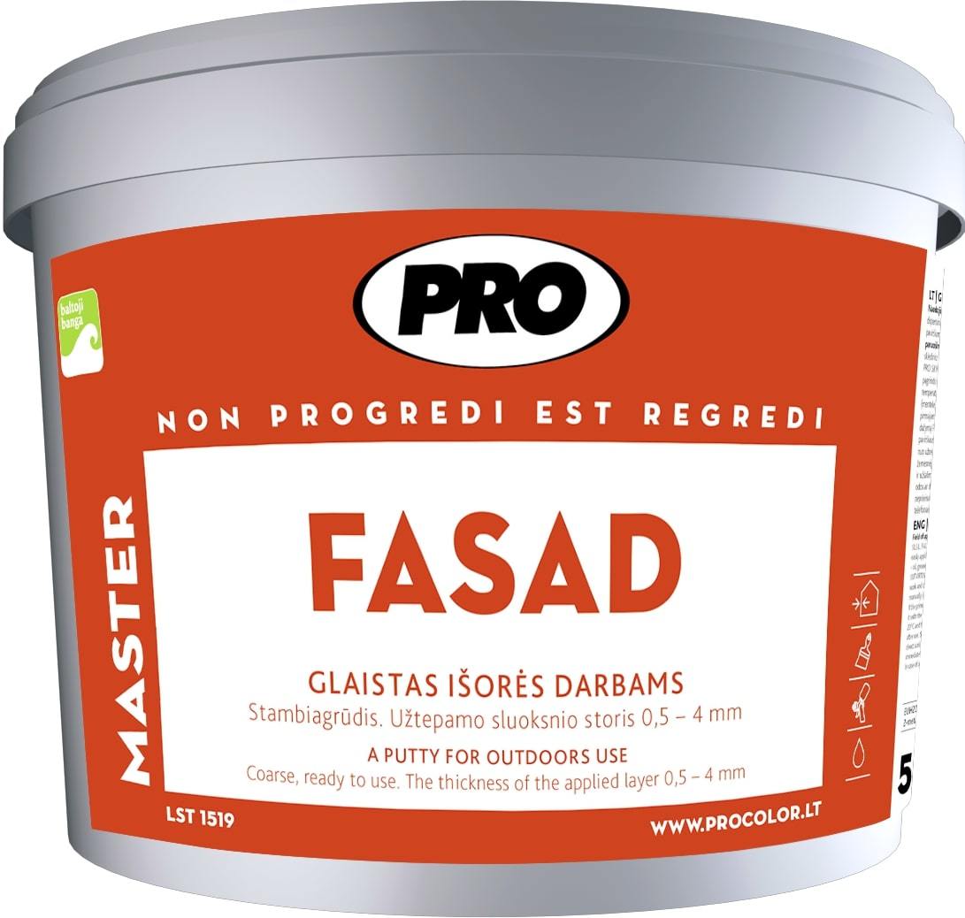 Stambiagrūdis glaistas FASAD, 5 kg