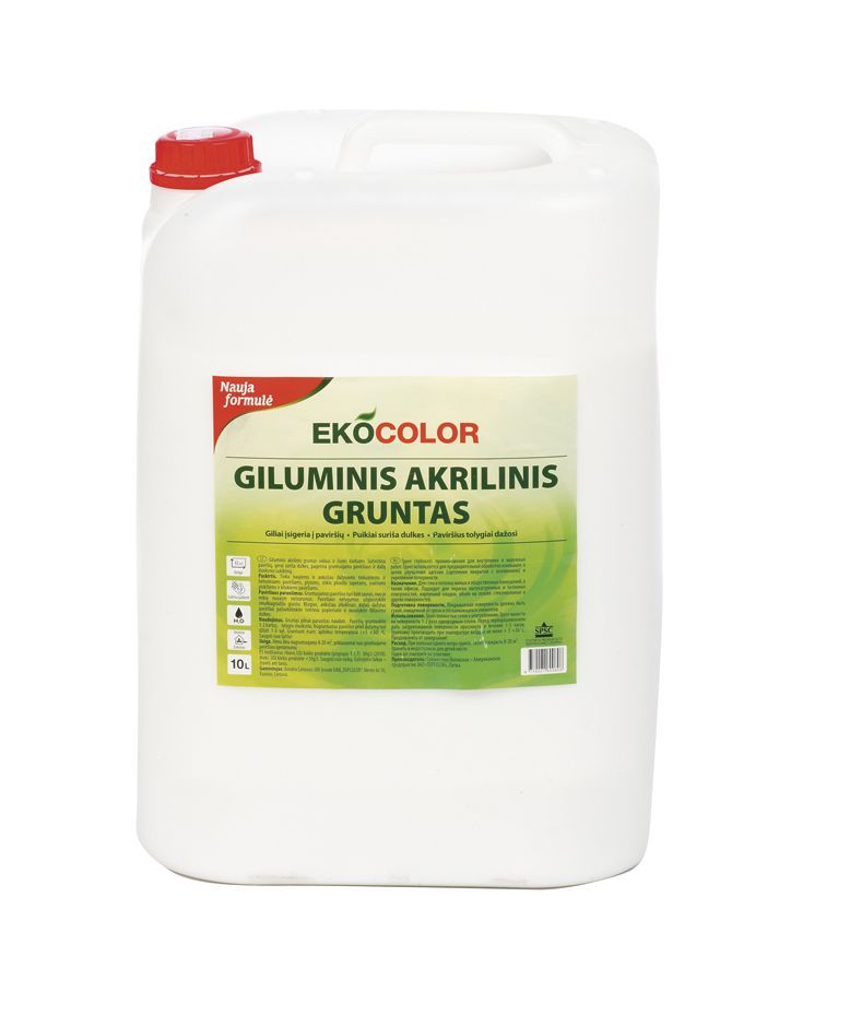 Giluminis akrilinis gruntas EKOCOLOR, 1 l