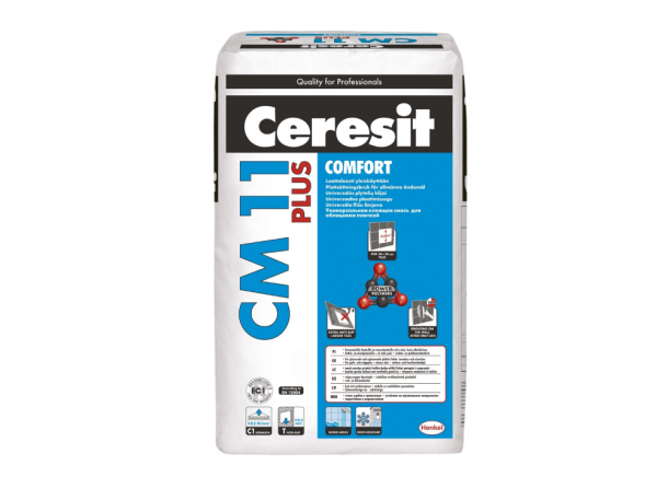 Klijai plytelių Ceresit CM 11 COMFORT PLUS, universalūs, C1T, pilki, 25kg