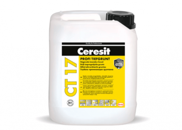 Gruntas Ceresit CT 17 PROFI, giluminis, greitai džiūstantis, 5-20L