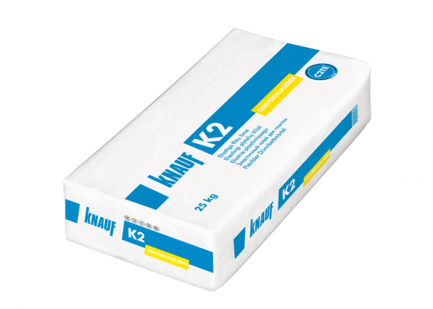 Plytelių klijai KNAUF K2, elastingi, stabiliems paviršiams, C2TE, 25kg