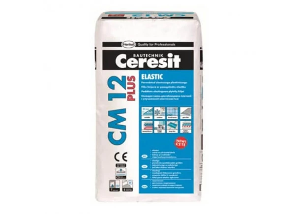 Klijai plytelių Ceresit CM 12 ELASTIC, padidinto elastingumo, C2TE, 25kg
