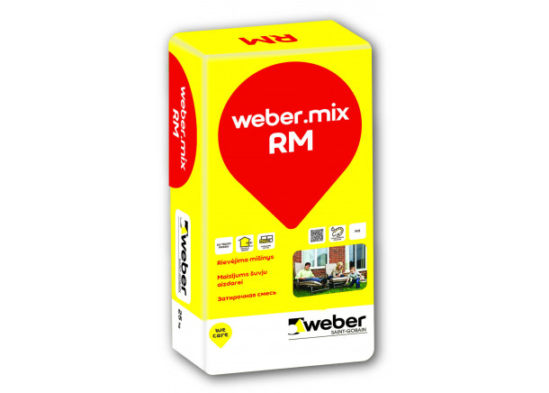 Mišinys Weber.MIX RM, siūlių rievėjimui, cementinis, 25kg (įv.spalvos)