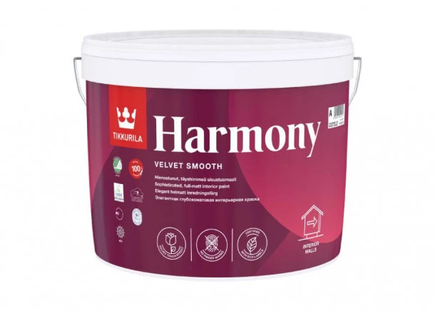 Dažai Tikkurila HARMONY A, sienoms ir luboms, visiškai matiniai, 2.7-9L