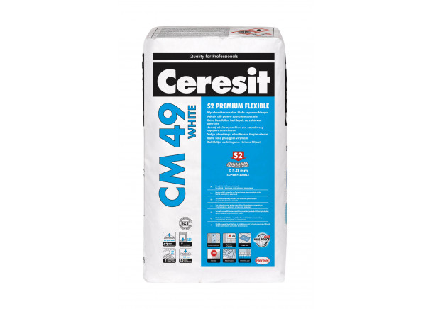 Klijai plytelių Ceresit CM 49, itin elastingi, S2, balti, 20kg