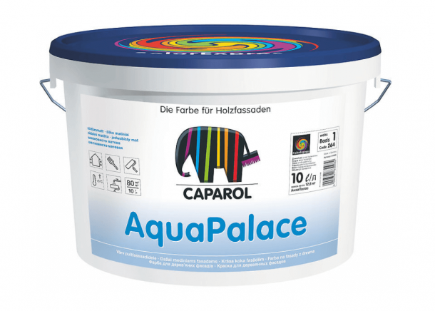 Dažai Caparol AQUAPALACE B1, medienai, vandens pagrindu, 10L