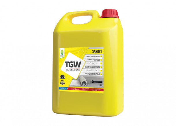 Gruntas Sakret TGW, giluminis, išsitrinantiems pagrindams, 5-20L
