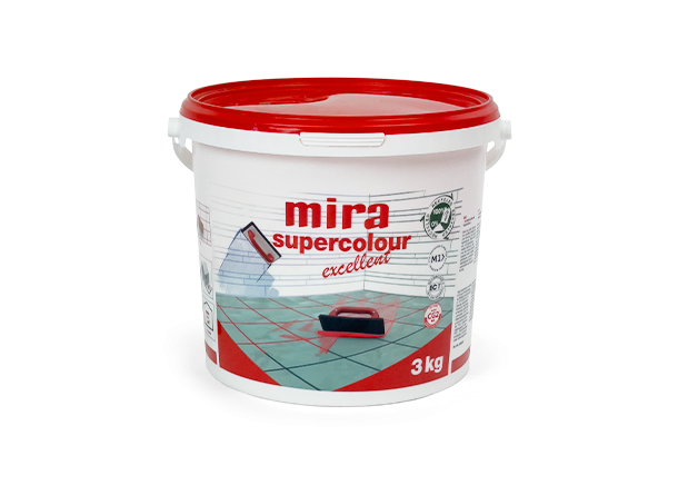 Glaistas Mira SUPERCOLOUR excellent, plytelių siūlėms, 3kg (įv.spalvos)