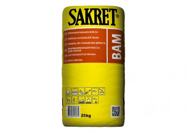 Mišinys grindims Sakret BAM, išlyginamasis, 3-40mm, 25kg