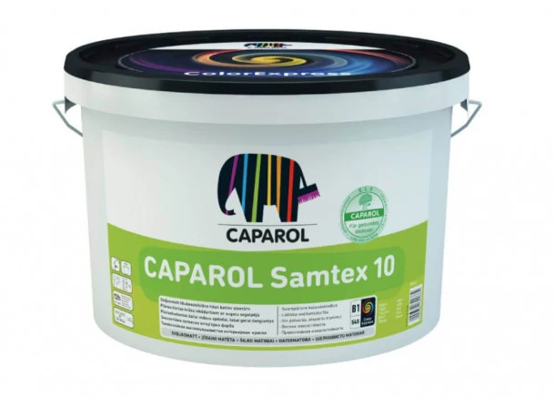 Dažai Caparol SAMTEX 10 B1, sienoms ir luboms, pusiau matiniai, 2.50-10L