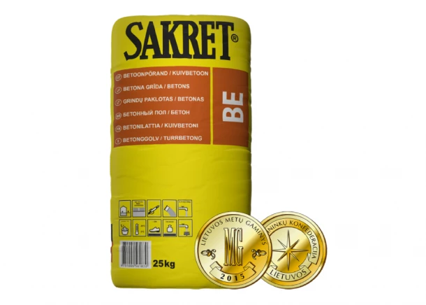 Betonas Sakret BE, grindų paklotas, remontinis, nuo 40mm, 25-40kg