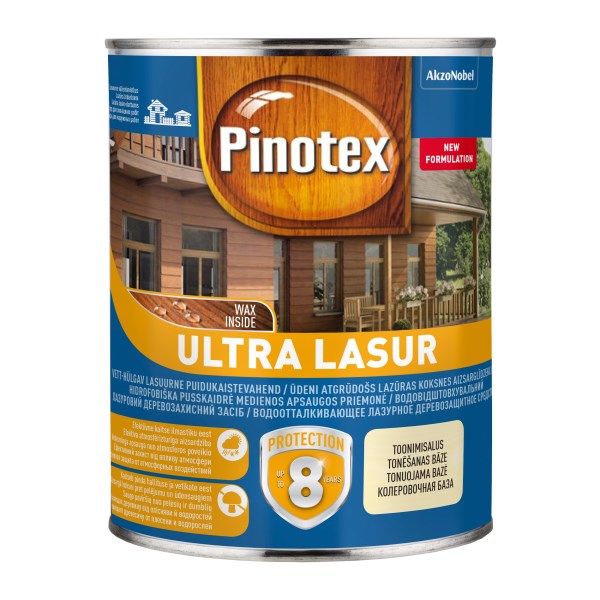 Medienos impregnantas PINOTEX ULTRA, 1 l, bespalvis, blizgus