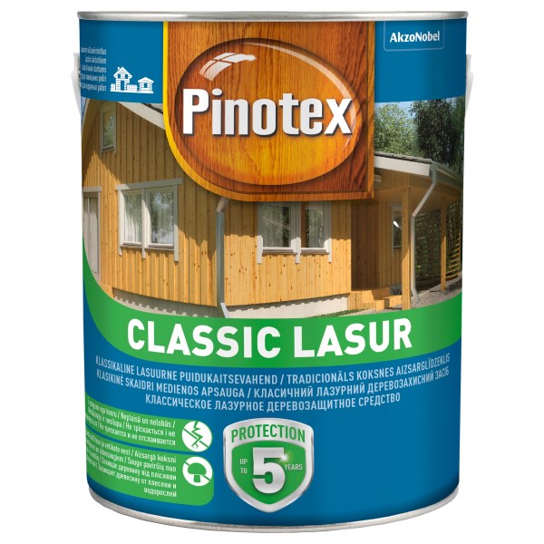 Medienos impregnantas PINOTEX CLASSIC, 3 l bespalvis, matinis
