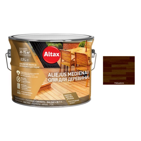 Aliejus medienai ALTAX Altaxin 2,5 l angliškas palisanderis
