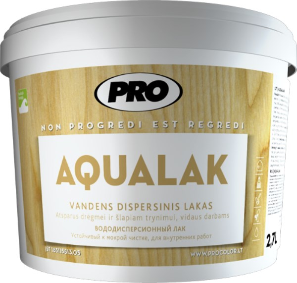 Lakas dispersinis drėgmei atsparus PRO AQUALAK-VB 0,9 l