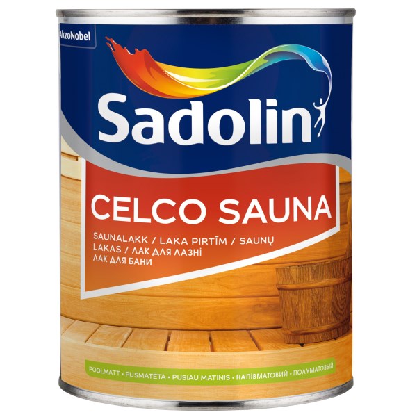 Pirties lakas SADOLIN CELCO SAUNA, 1 l, pusiau matinis