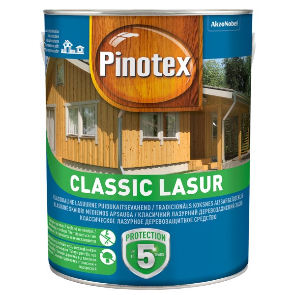 Medienos impregnantas PINOTEX CLASSIC, 3 l tikas, matinis