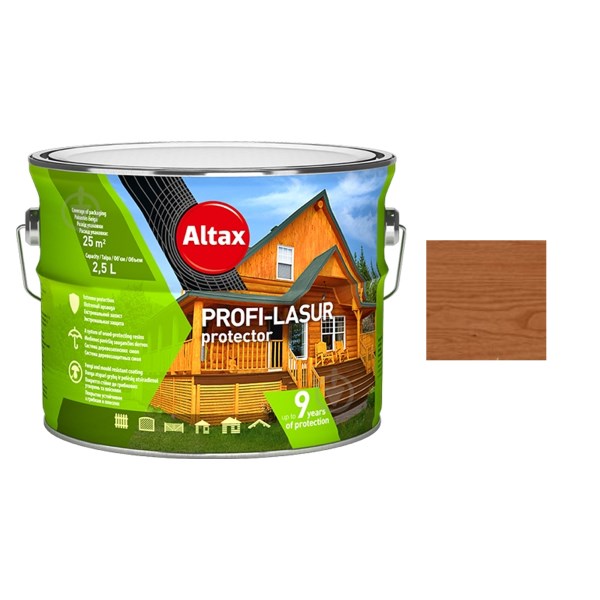 Impregnantas ALTAX Profi-Lasur 2,5 l raudonmedis