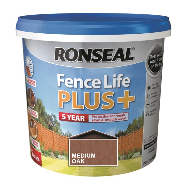Impregnantas Ronseal FenceLife Plus Medium Oak 9 L