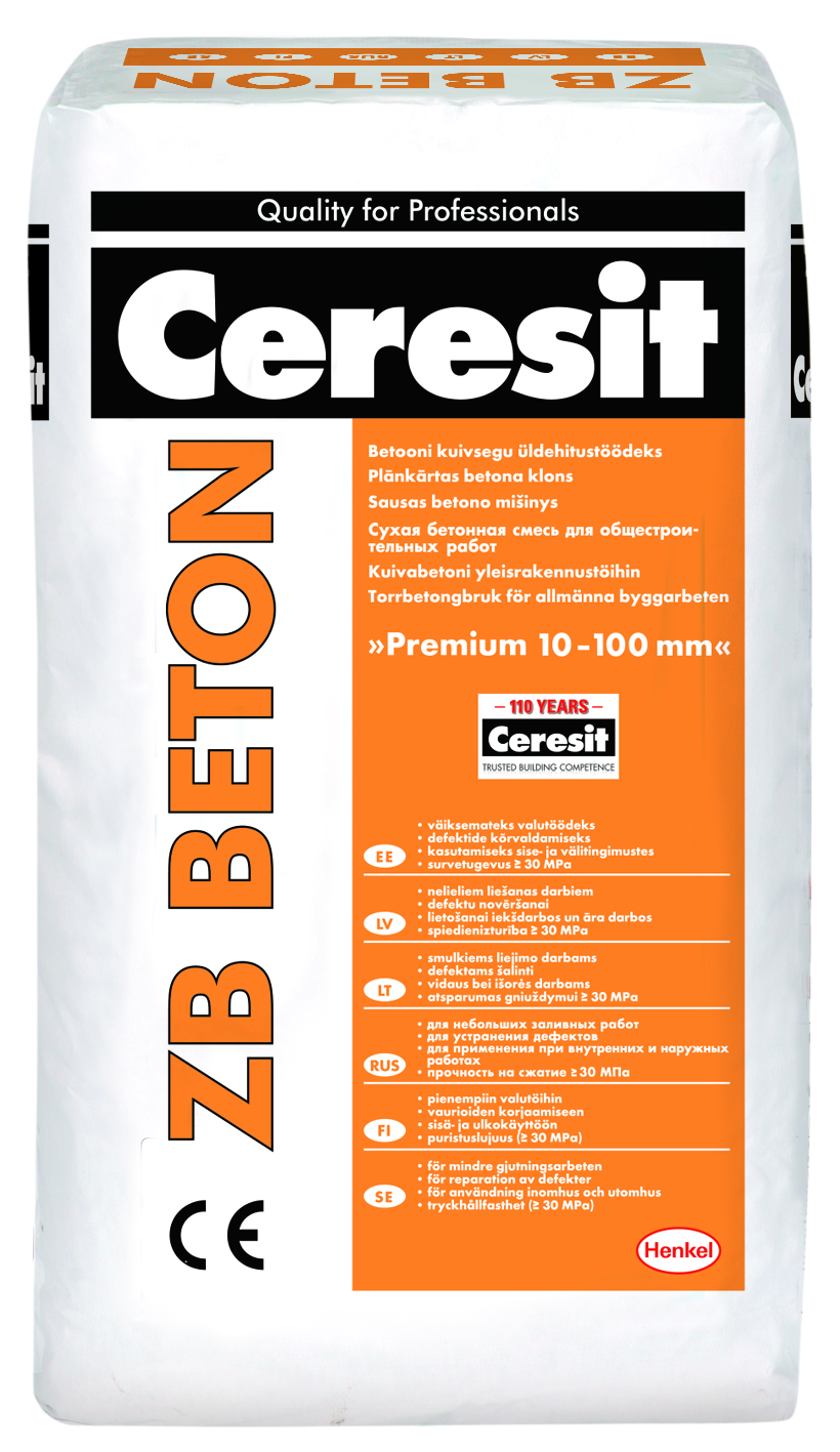 Mišinys betono Ceresit ZB smulkiagrūdis 25kg