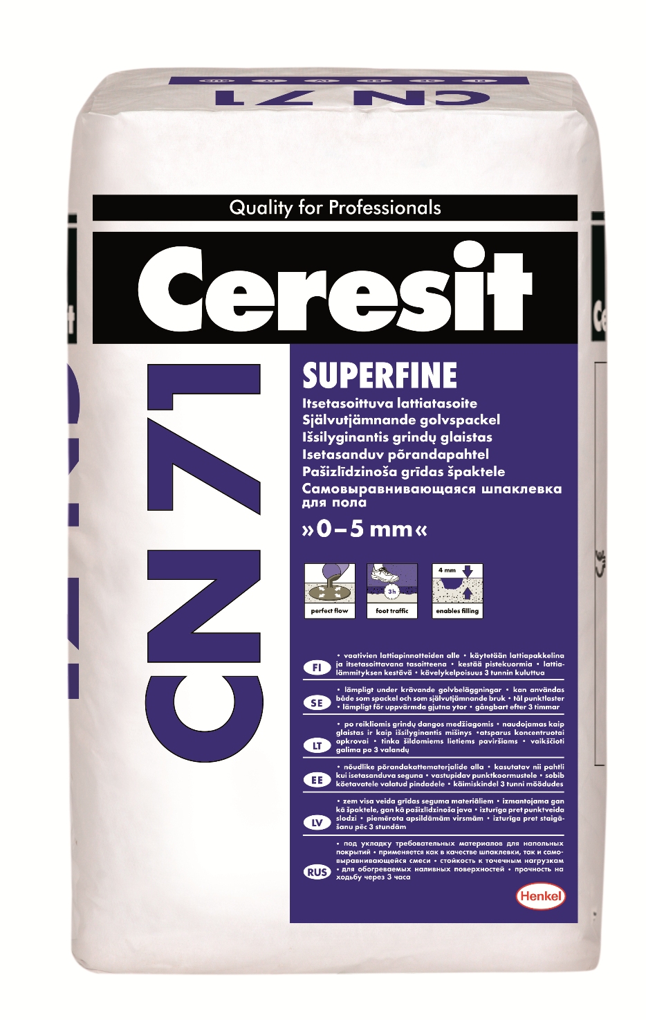 Mišinys Ceresit CN71 grindims lyginti 0-5mm, 25kg