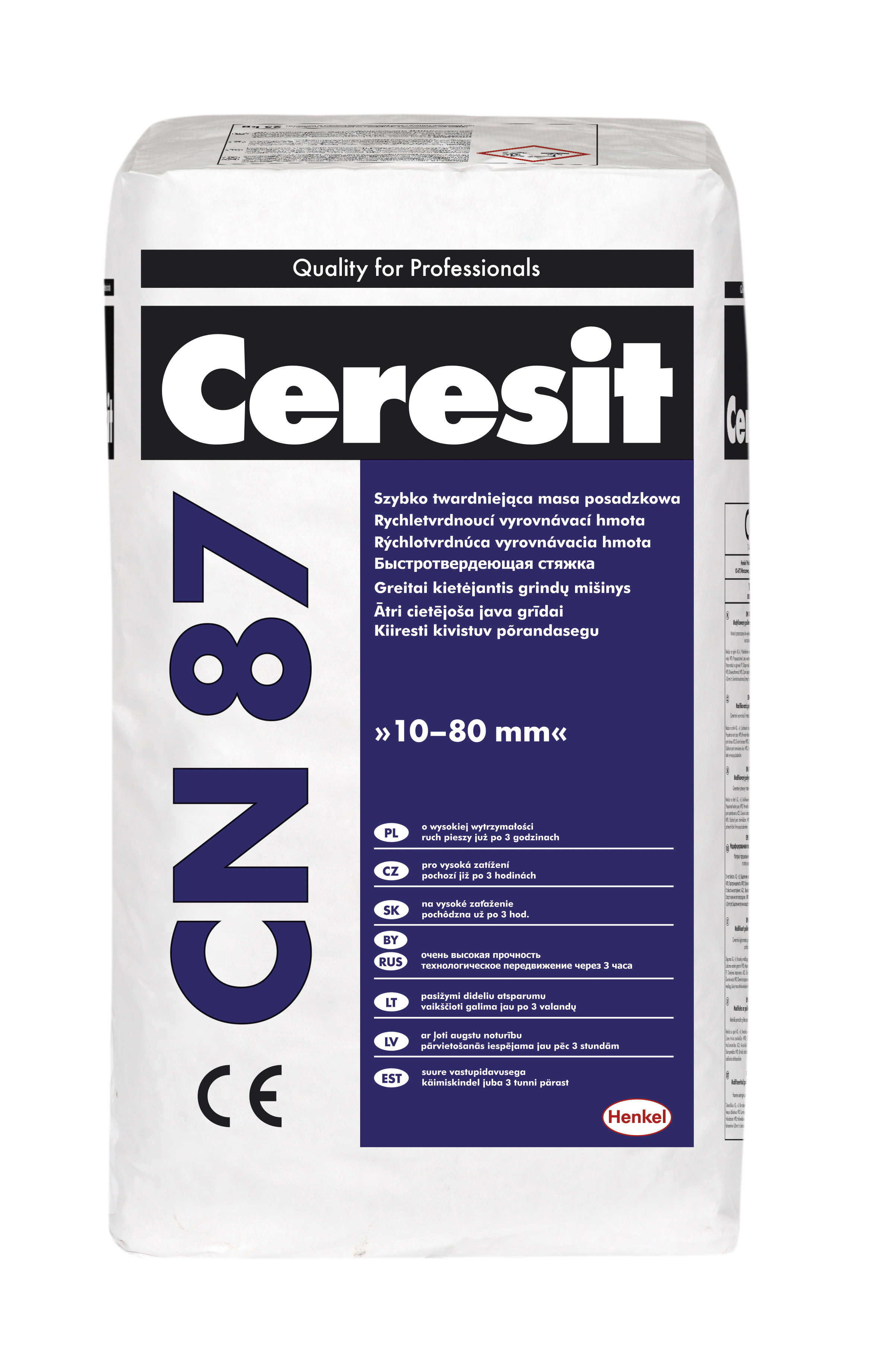 Mišinys Ceresit CN87 grindų lyginimui 10-200mm, 25kg