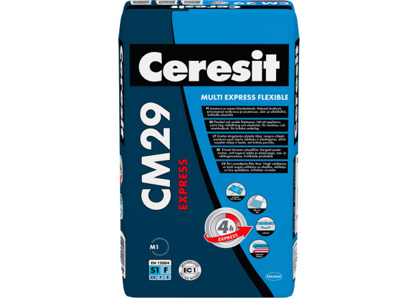 Plytelių klijai greitai kietėjantys CERESIT CM 29 MULTI EXPRESS, C2FTS1, 25kg