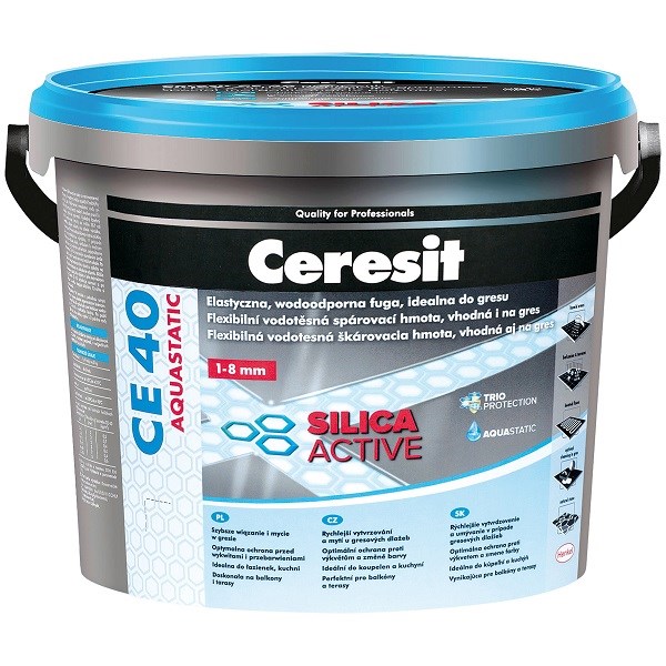 Plytelių siūlių glaistas CERESIT CE40/13 tamsiai pilka 5 kg