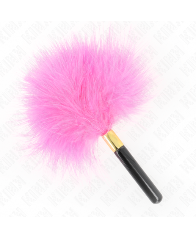 KINK - FUCHSIA GOLD METAL TICKLE FEATHERS 18 CM